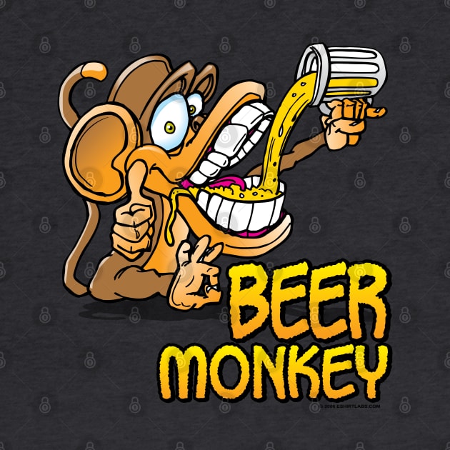 Beer Monkey Toon by eShirtLabs